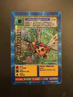 Piximon St-30 Digimon Card 1st Edition Holo Bandai 1999 Rare Vintage - Image 1