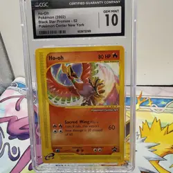 2002 Pokemon Center NY Ho-Oh #52 Black Star Promo Card CGC Gem Mint 10 - Image 1