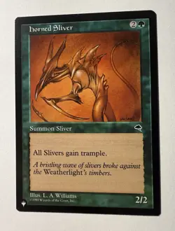 Magic The Gathering MTG - Horned Sliver - The List Reprints Mystery Booster 2 - Image 1