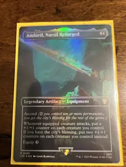 MTG *Anduril, Narsil Reforged Foil X1* (NM) Lord of the Rings Commander Magic - Image 1