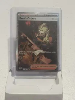 Pokemon TCG Boss's Orders Trainer Full Art Holo Rare Card 265 Paldea Evolved - Image 3