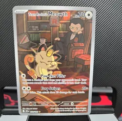 NM Team Rocket's Meowth 203/182 Sv10: Destined Rivals Pokemon Holo #1 2025 - Image 1