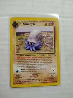 Pokemon Neo Discovery 60/75 Omanyte Card - Pokemon TCG - WOTC - Image 1