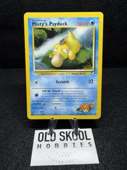 Pokemon WOTC Gym Heroes ~ Misty's Psyduck 54/132 Rare Gold W Stamp ~ LP+ - Image 1