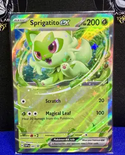 Sprigatito ex Pokemon Scarlet & Violet SVP 087 Holo Black Star Promo - SEALED - Image 3