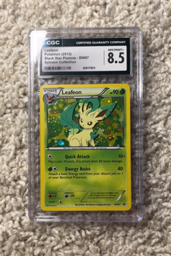 Leafeon CGC 8.5 Pokemon 2013 Black & White Sylveon Collection BW87 Swirl POP 38 - Image 2
