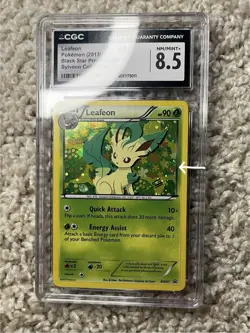 Leafeon CGC 8.5 Pokemon 2013 Black & White Sylveon Collection BW87 Swirl POP 38 - Image 3