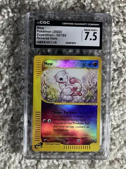 Mew Reverse Holo CGC 7.5 Pokemon WOTC 2002 Expedition e-Reader 55 Low POP 15 - Image 5