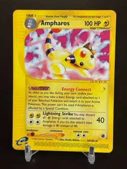 Pokemon Ampharos 34/165 Expedition Base Set Rare MP-LP - Image 1
