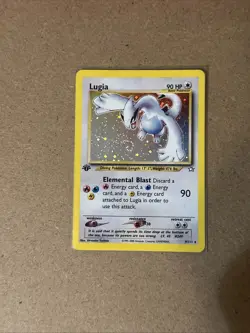 Pokemon TCG Lugia Neo Genesis 1st Edition Holo Rare LP/NM Condition Swirl - Image 1