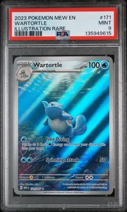 🔥 2023 Pokemon 151 Wartortle Illustration Rare #171 PSA 9 - Image 1