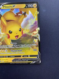 Pokemon TCG Pikachu V Vivid Voltage 043/185 Ultra Rare Theme Deck Stamped LP. - Image 2