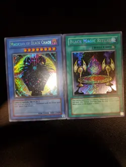 Yugioh 2007 Magician Of Black Chaos + Ritual Set SCR PP01-EN001/002 Near Mint - Image 3