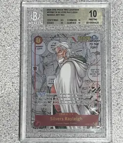 One Piece Silvers Rayleigh OP08-118 Two Legends Manga Art BGS 10 Pristine ENG - Image 1
