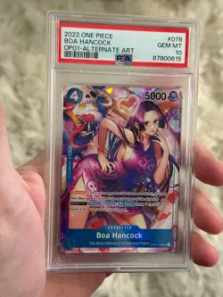 One Piece 2022 Boa Hancock OP01-078 Alt Art Romanace PSA 10 Gem Mint - Image 2