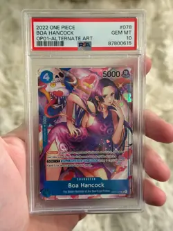 One Piece 2022 Boa Hancock OP01-078 Alt Art Romanace PSA 10 Gem Mint - Image 3