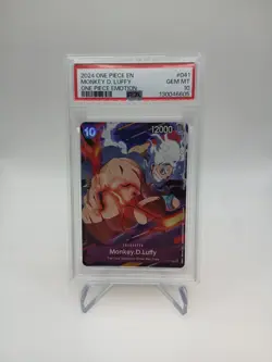 2024 One Piece Monkey D. Luffy Emotion P-041 PSA 10 Gem Mint English - Image 1