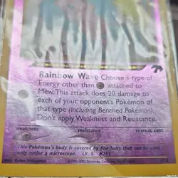 Pokemon Southern Islands Mew Reverse Holo Promo Card 01/18 English 2001 - Image 2