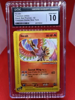 Ho-Oh # 52 Black Star Promo Pokemon Center NY Stamped Card CGC GEM MINT 10 2002 - Image 1