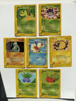 Pokemon E- Reader Bundle Of 7 Cards Non Holo WOTC Lot Vintage MP - Image 1