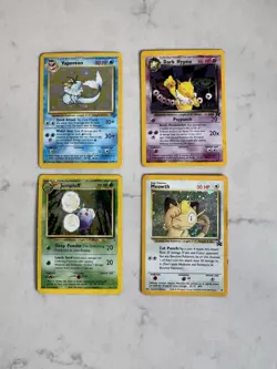Pokemon Holo Card Lot Base HP Dmg Promo Meowth Dark Hypno Jumpluff Vaporeon - Image 1