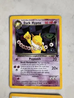 Pokemon Holo Card Lot Base HP Dmg Promo Meowth Dark Hypno Jumpluff Vaporeon - Image 3
