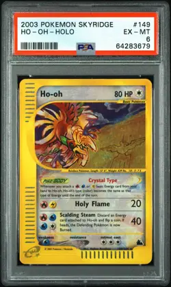 Crystal Ho-oh Holo - 149/144 - Skyridge Vintage Pokemon Card - PSA 6 - Image 1