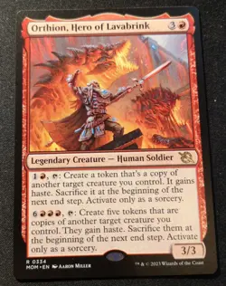 Orthion, Hero Of Lavabrink - MOM - MTG - NM - EN - 0334 - Image 1