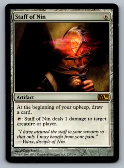 Magic 2013 (M13) #217 Staff of Nin - Image 1