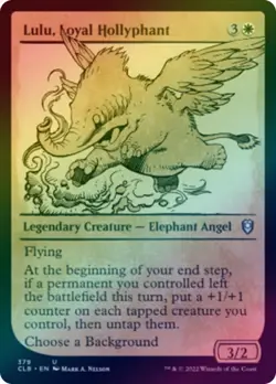 Lulu, Loyal Hollyphant - Showcase FOIL - NM MTG CLB Battle for Baldur's Gate 379 - Image 1