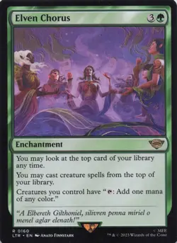 Elven Chorus Lord of The Rings Regular Rare #160 NM MTG - Image 1