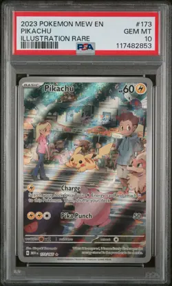 2023 POKEMON 151 MEW EN #173/165 PIKACHU ILLUSTRATION RARE PSA 10 GEM MINT - Image 1