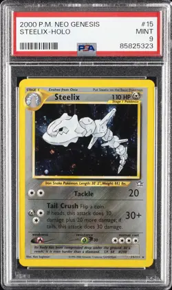 2000 POKEMON NEO GENESIS #15 STEELIX-HOLO PSA 9 - Image 1