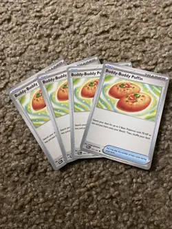 4x Buddy-Buddy Poffin 101/131 x4 - NM Prismatic Evolutions Pokemon Playset - Image 1