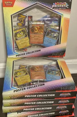 Lot of 5 - Pokemon TCG Prismatic Evolutions Poster Collection - Image 1