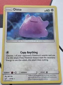 Ditto 17/18 Holo Rare Holo NM Pokemon Detective Pikachu - Image 1