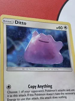 Ditto 17/18 Holo Rare Holo NM Pokemon Detective Pikachu - Image 3