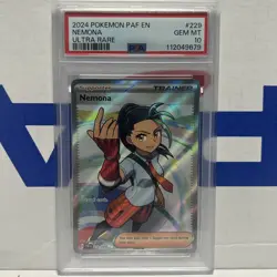 2024 POKEMON PAF EN-PALDEAN FATES ULTRA RARE #229 NEMONA PSA 10 GEM MINT TCG - Image 1