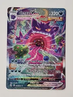 2021 POKEMON SWORD & SHIELD FUSION STRIKE #271/264 GENGAR VMAX SECRET RARE - Image 1
