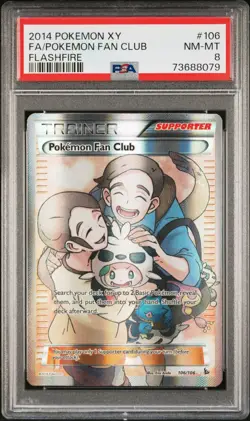 Fa/Pokemon Fan Club Pokemon Xy Flashfire 106 NM PSA 8 - Image 1