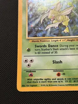 Pokemon TCG Scyther Jungle 10/64 Holo 1999-2000 WOTC Base Set Holo Rare LP - Image 5