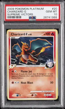 2009 POKEMON PLATINUM SUPREME VICTORS #20 CHARIZARD G PSA 10 - Image 1