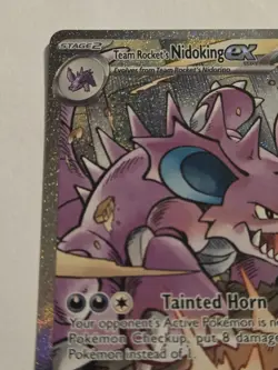 Team Rocket's Nidoking ex 233/182 Sv10: Destined Rivals Holo SIR Pokemon TCG - Image 3