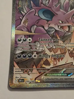 Team Rocket's Nidoking ex 233/182 Sv10: Destined Rivals Holo SIR Pokemon TCG - Image 4