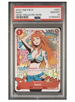 2024 ONE PIECE OP06-WINGS OF THE CAPTAIN #007 NAMI TREASURE RARE - PSA 10 - Image 1