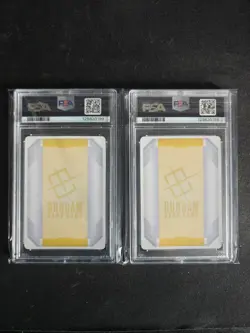 Gundam Card Game Lacus Clyne EX-RP002 PSA 10 + EX Base Freedom EX-BP002 PSA 10 - Image 2