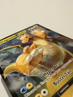 Pokemon TCG Dragonite v Holo Rare Card 49/78 Pokemon Go LP - Image 3