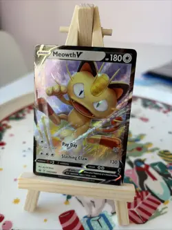 Meowth V SWSH004 Sword & Shield Ultra Rare Holo Promo Pokemon Card - Image 1