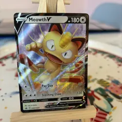 Meowth V SWSH004 Sword & Shield Ultra Rare Holo Promo Pokemon Card - Image 2