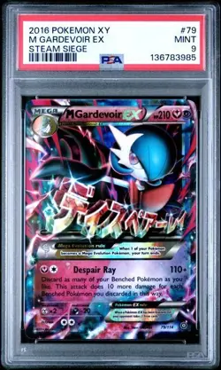 2016 Pokemon XY Steam Siege Card 79/114 M Gardevoir EX Graded PSA 9 - Image 1